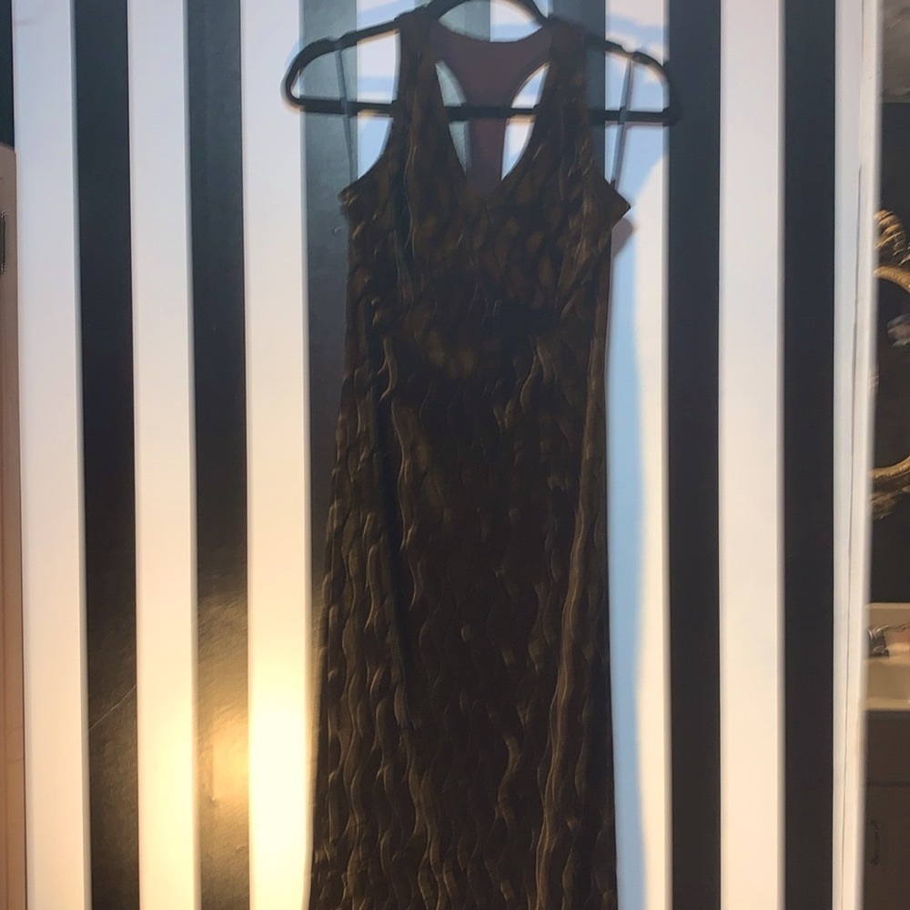 Vintage 1993 Scott McClintock Burnout Velvet Racerback Maxi Dress Size Medium 8 - Picture 16 of 17